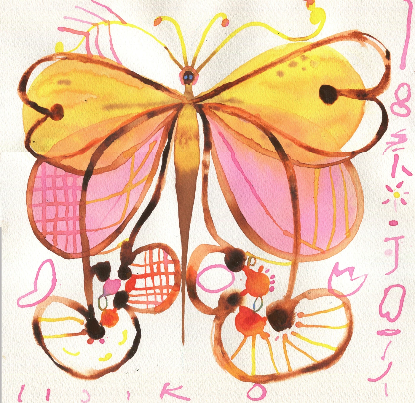 A butterfly in a hat