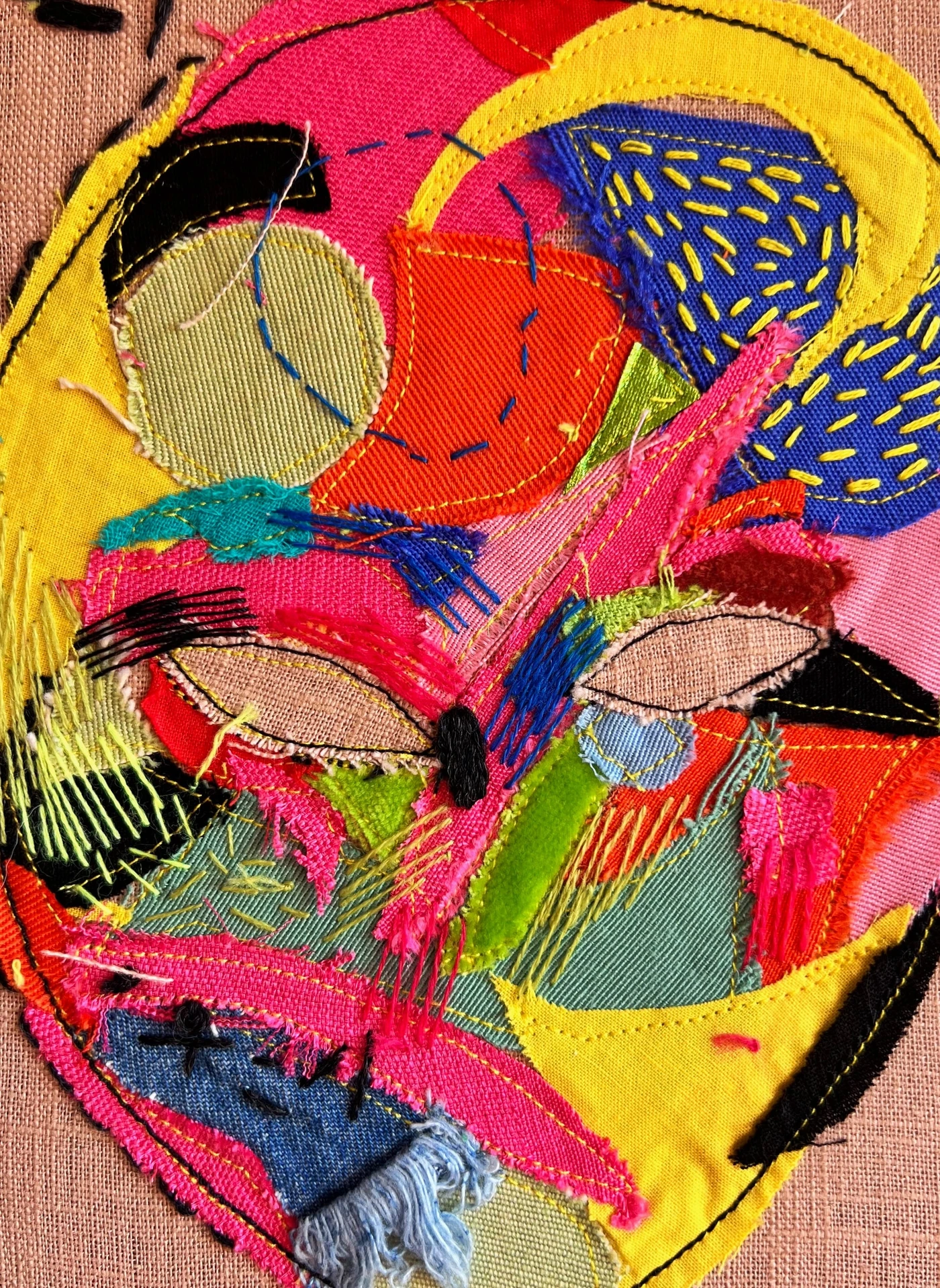 A mask of mixed feelings.