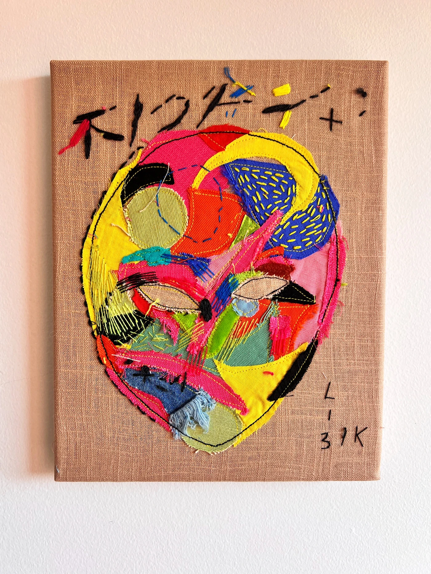 A mask of mixed feelings.