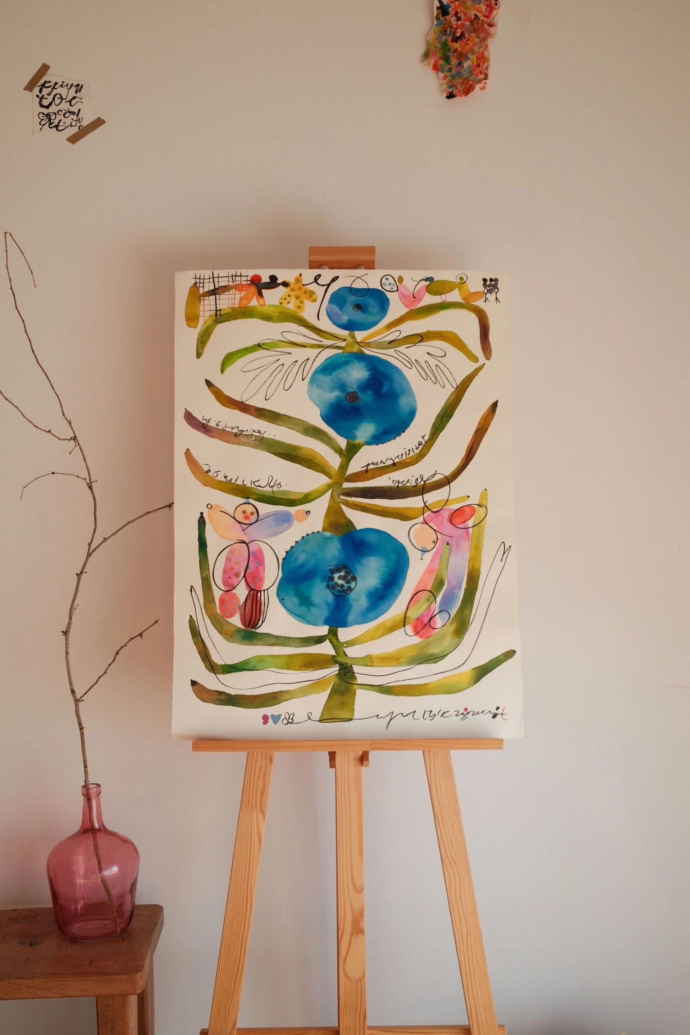 Blue Flowers and Clowns