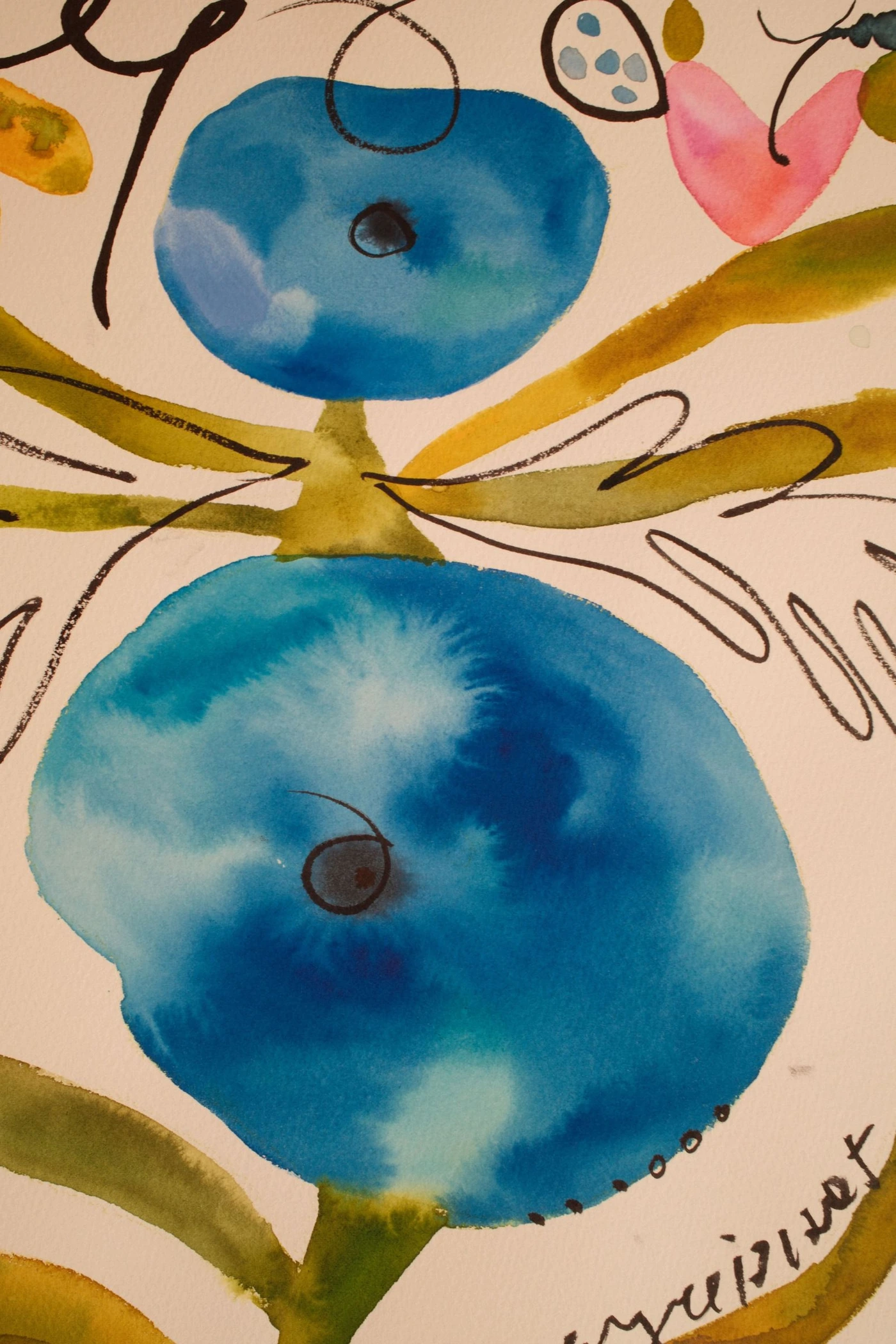 Blue Flowers and Clowns