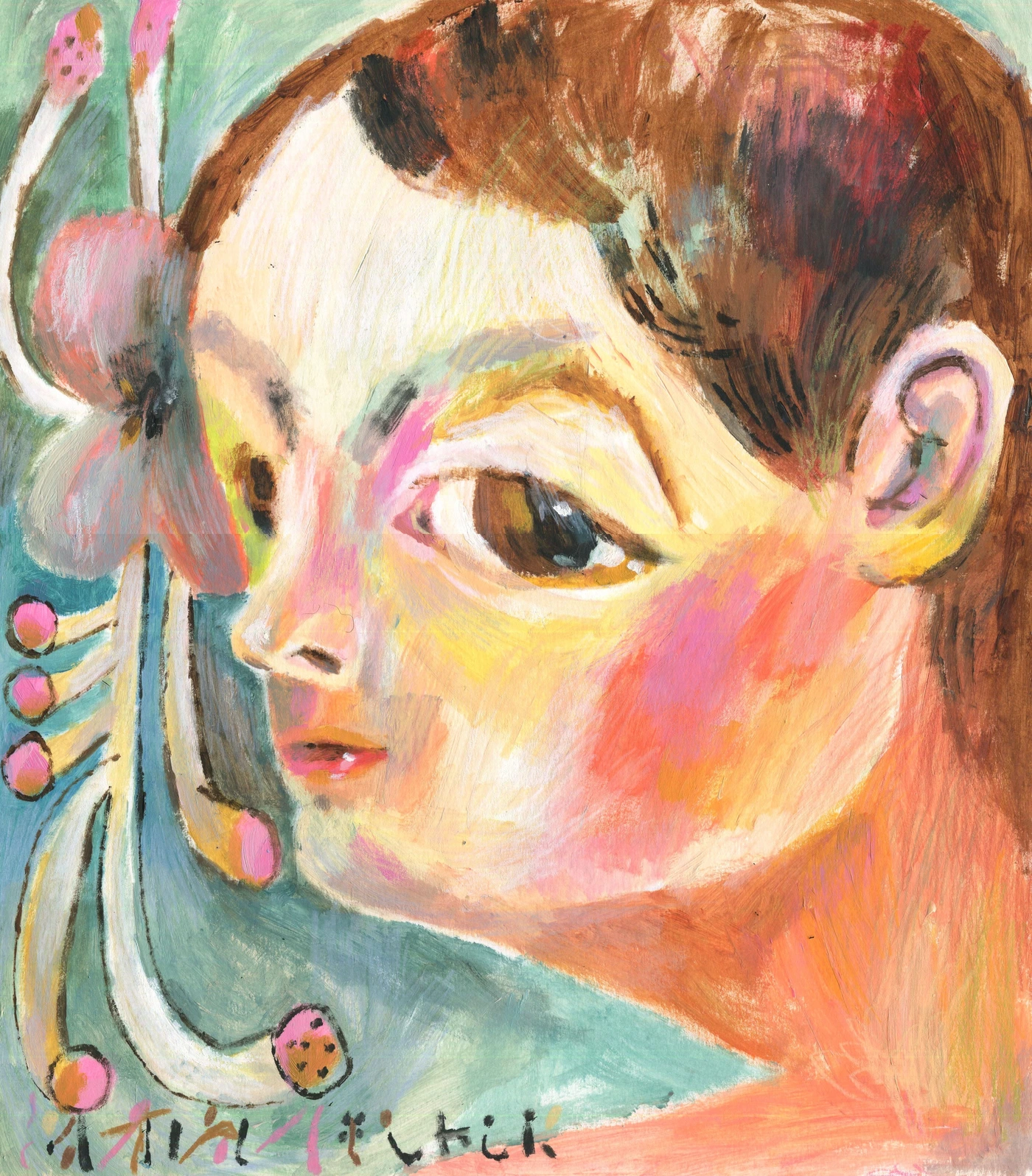 Girl with a flower