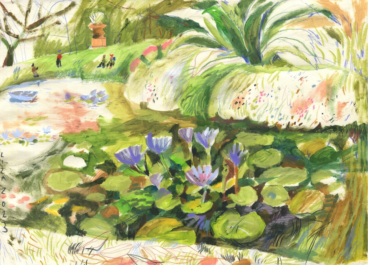 Water lilies.