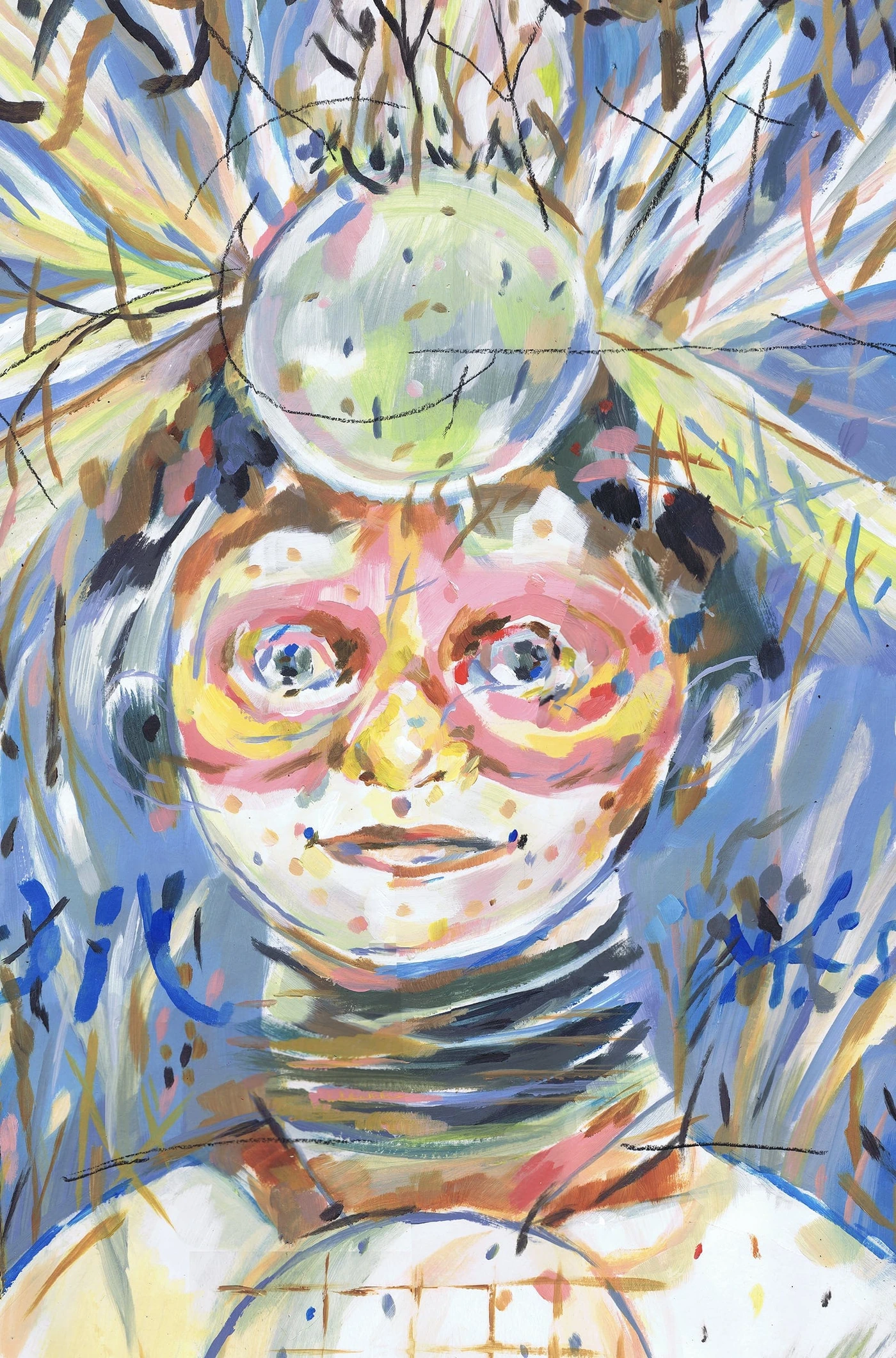 Boy on a blue background