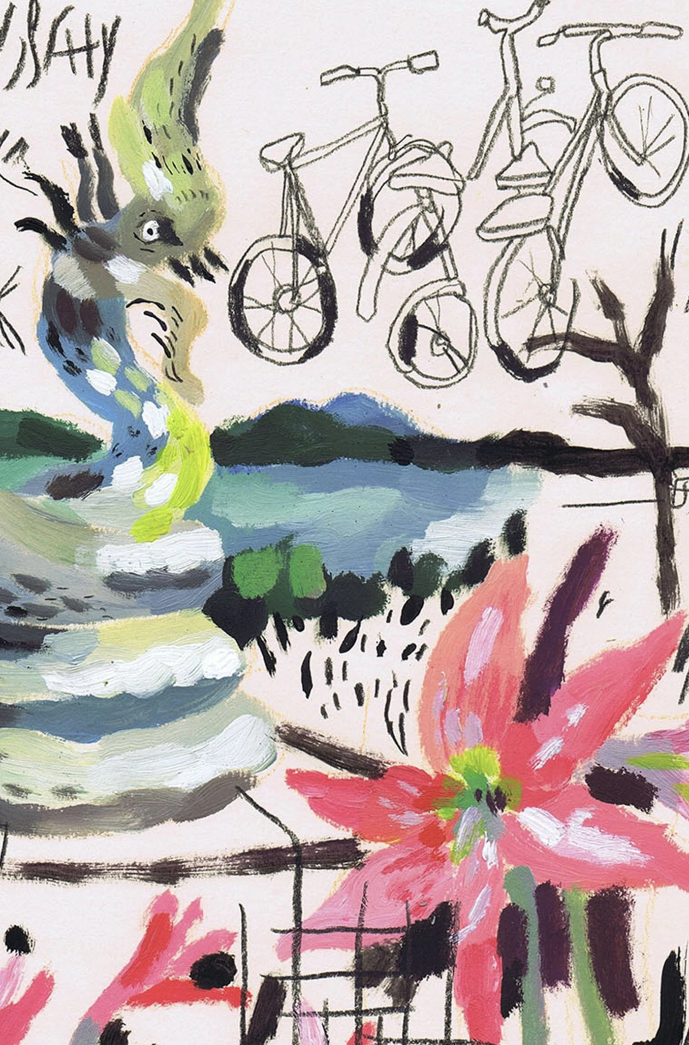 Lilies and bicycles