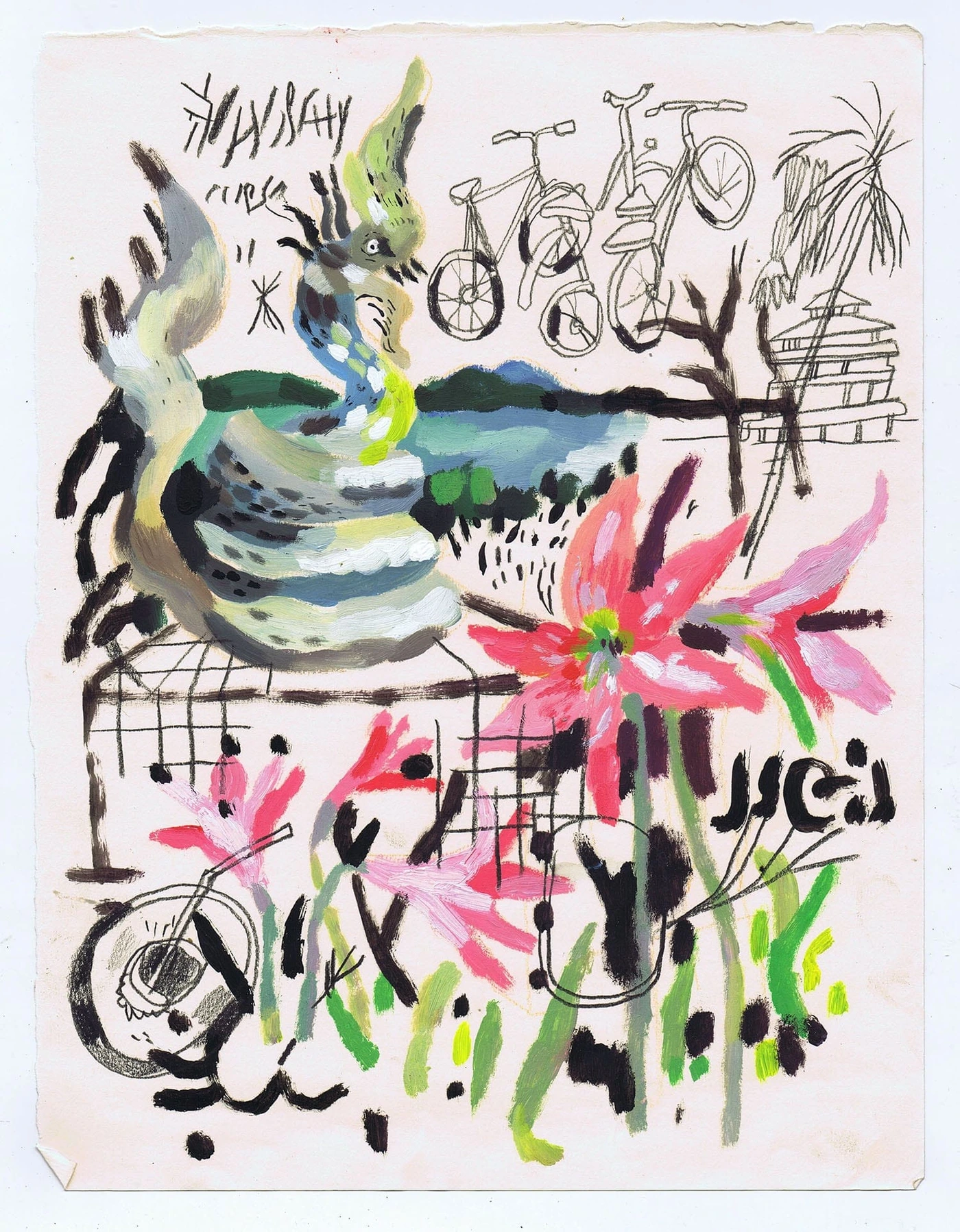 Lilies and bicycles