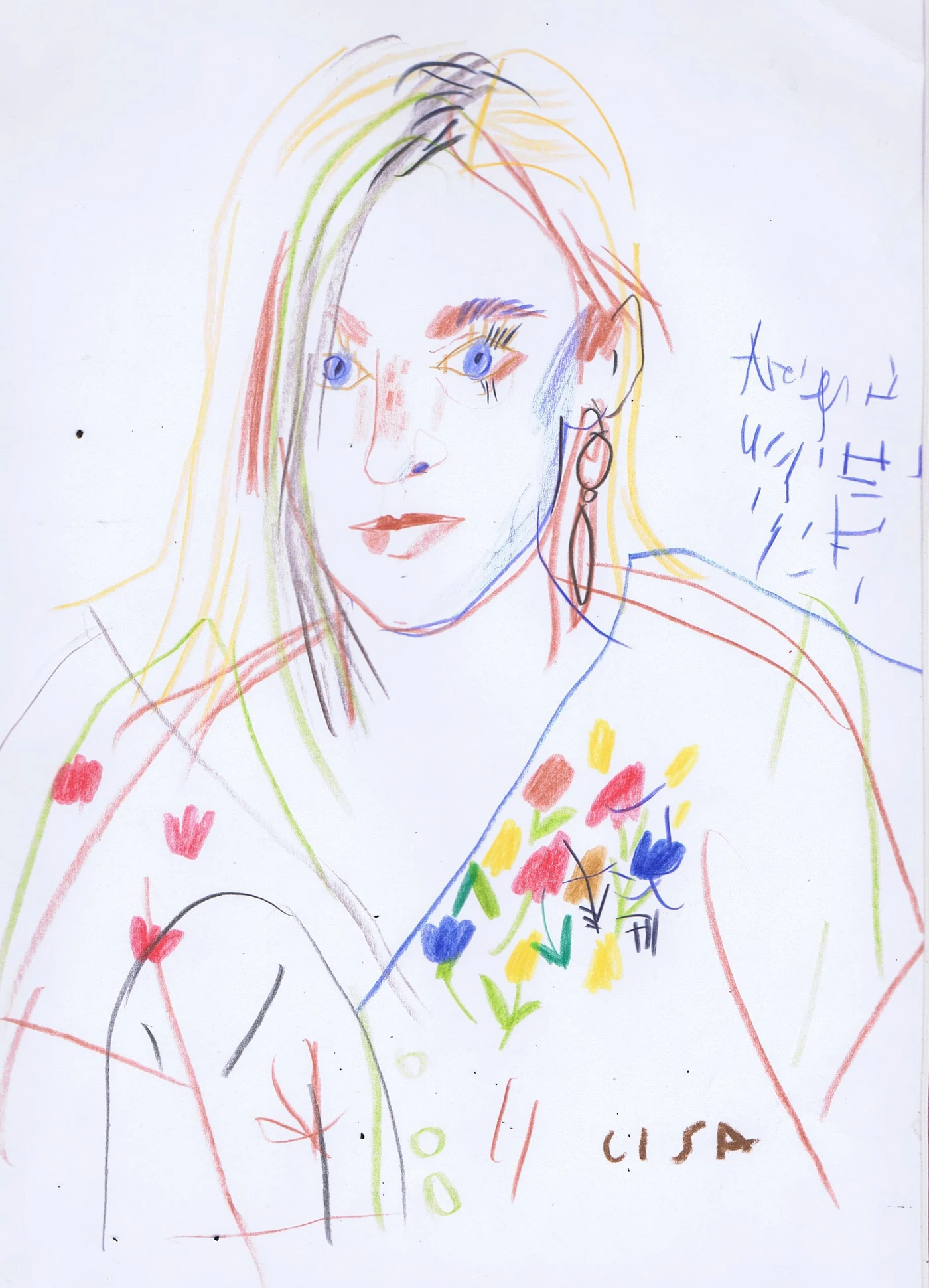 Self-portrait in a dress