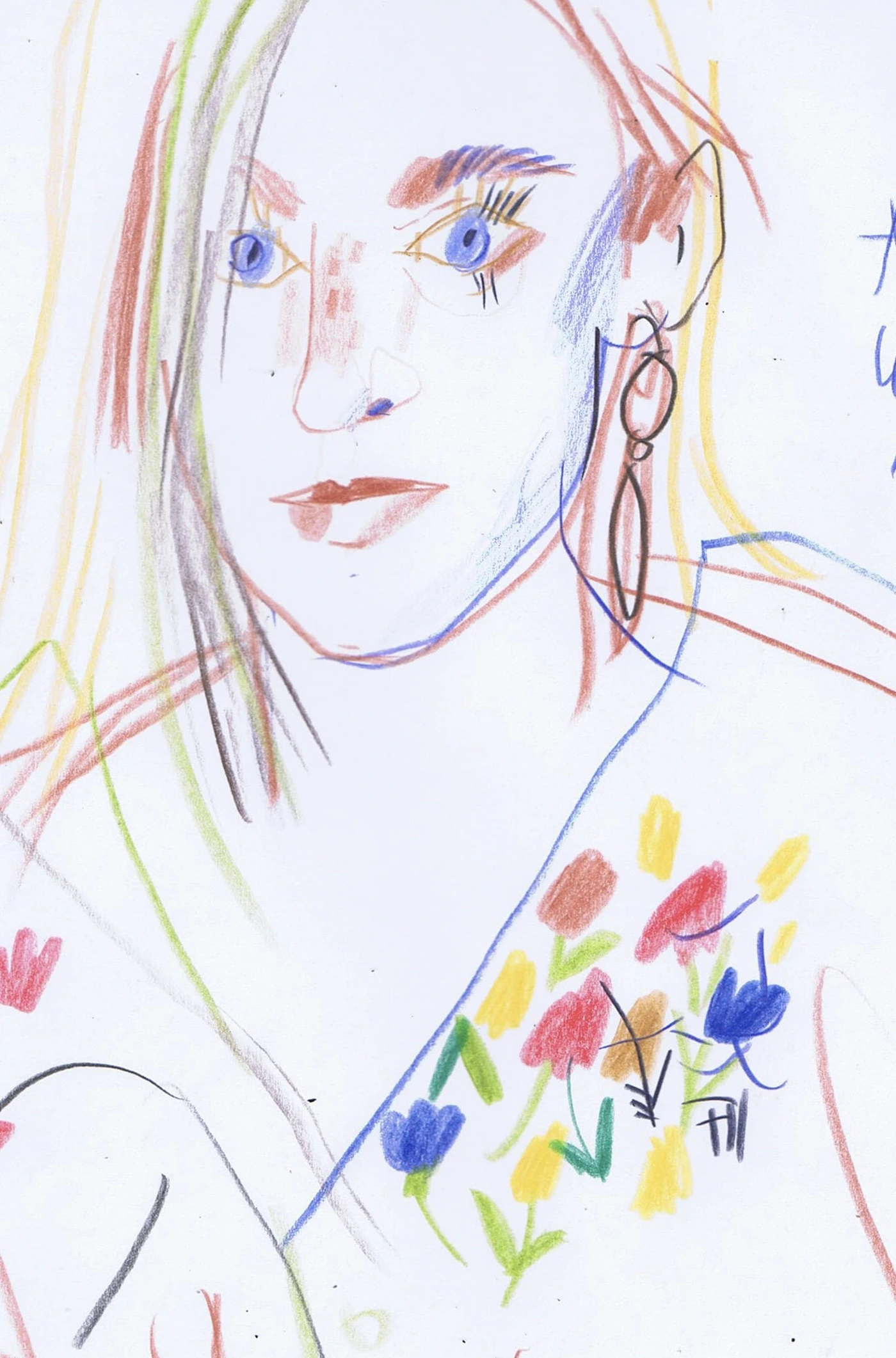 Self-portrait in a dress